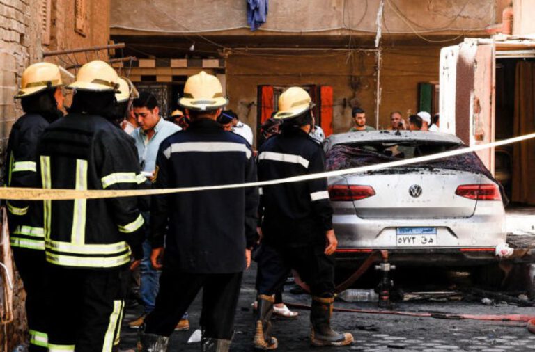 Incendie en egypte