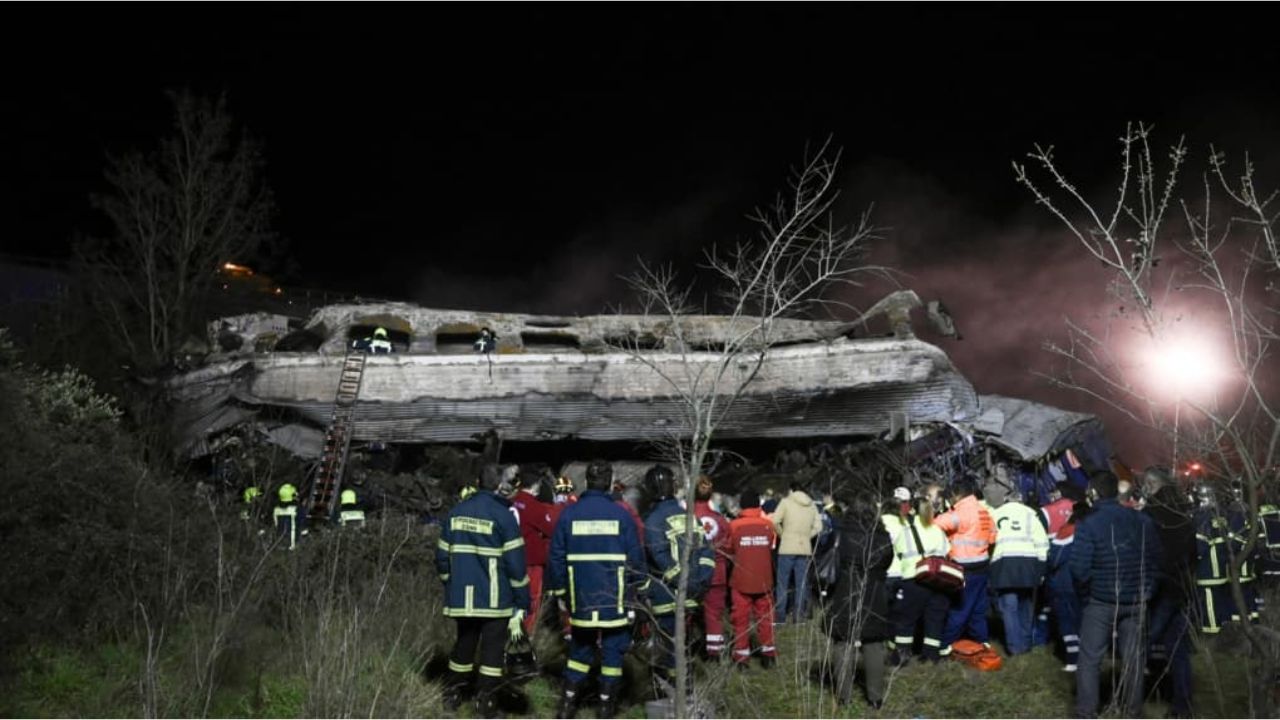 Grèce collision entre deux trains