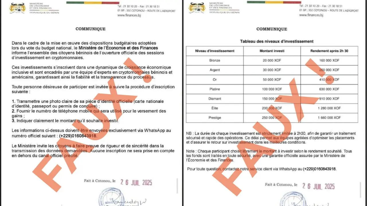 alerte sur une escroquerie