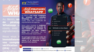 Bénin : le CNIN alerte sur une vague de piratage de comptes WhatsApp
