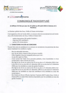 Recrutement Eaux, Forêt et Chasse