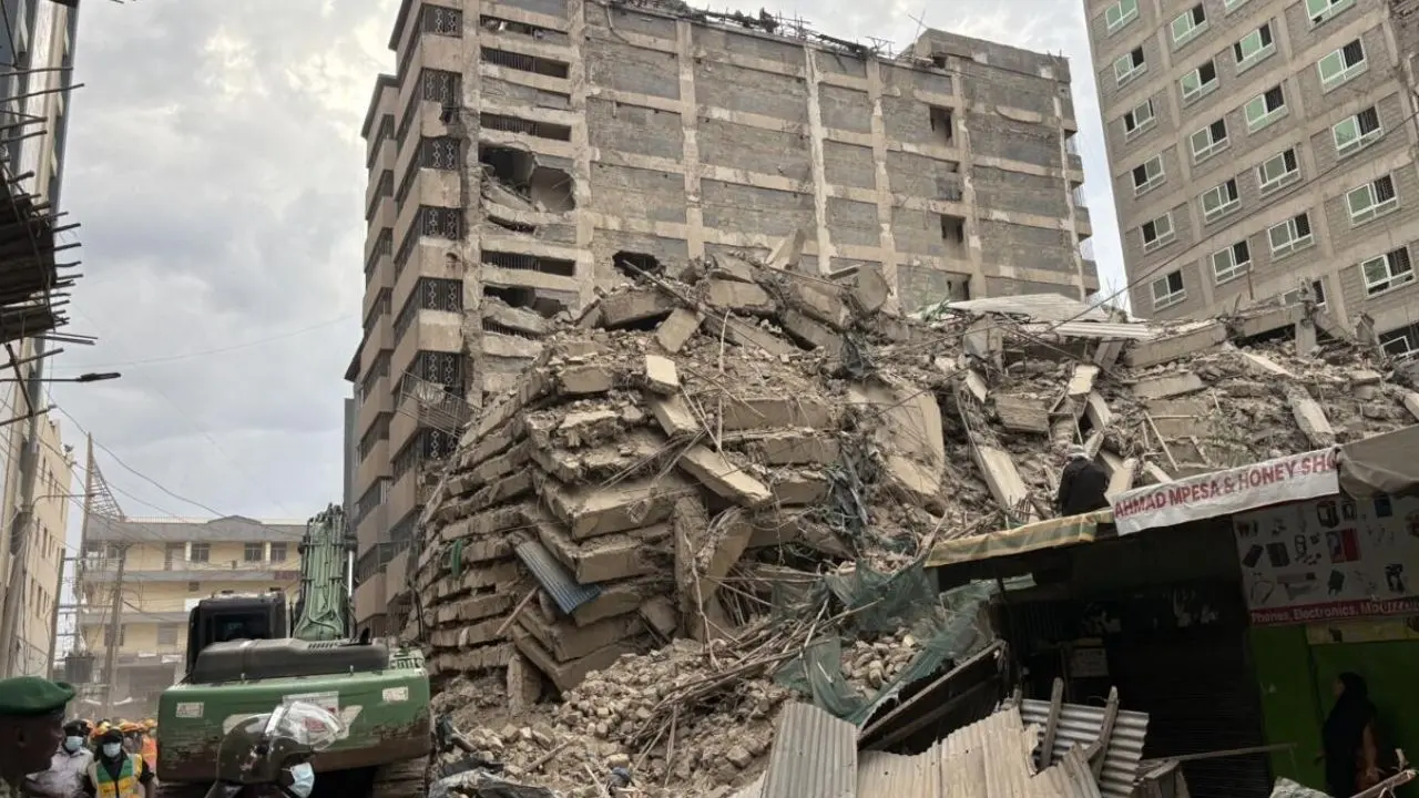 immeuble de 18 étages en construction s’effondre à Nairobi